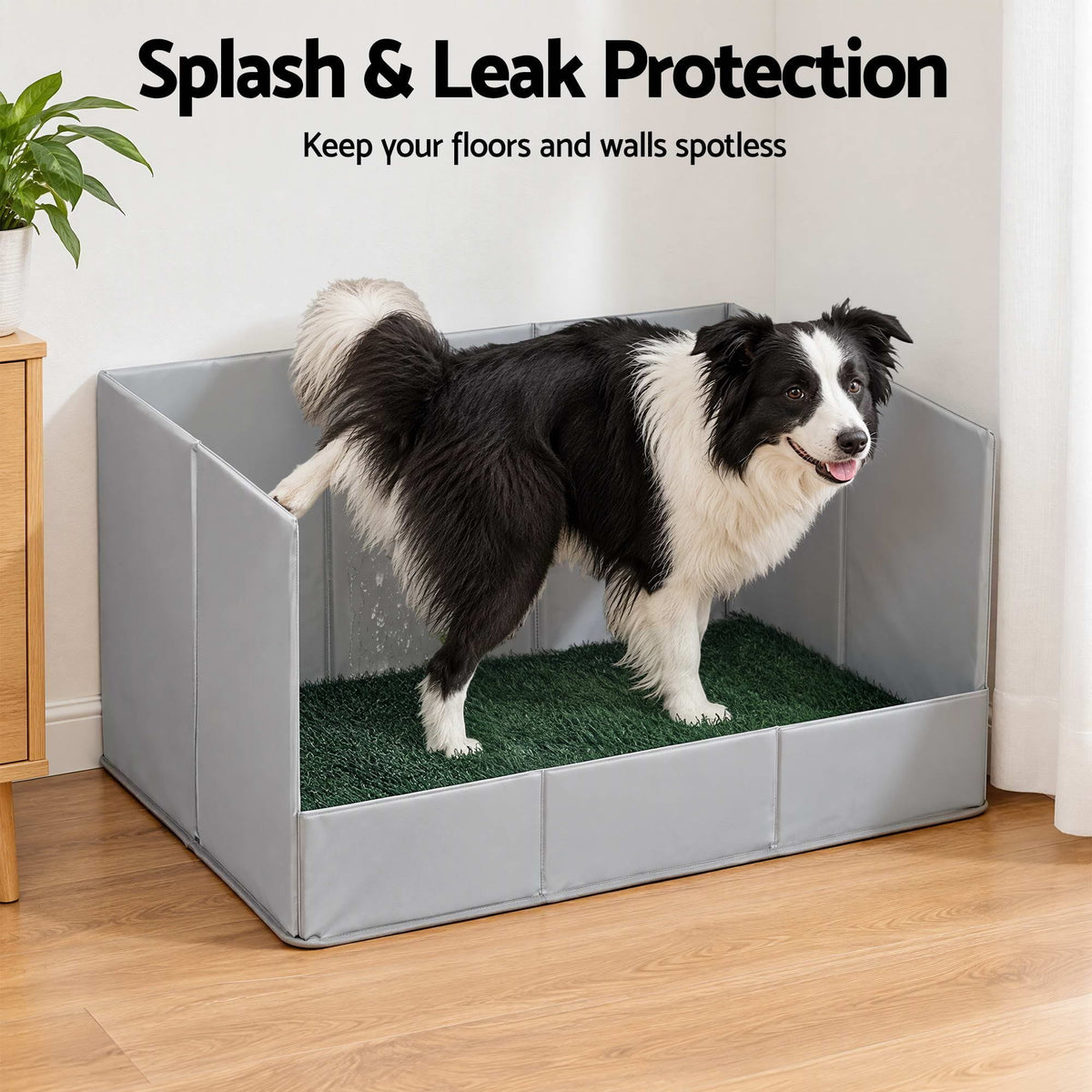 Alona.com.au Home & Garden > Artificial Plants > Artificial Grass Prime Turf Foldable Dog Grass Potty Pad High Wall Tray for Apartment Balcony RV travel L