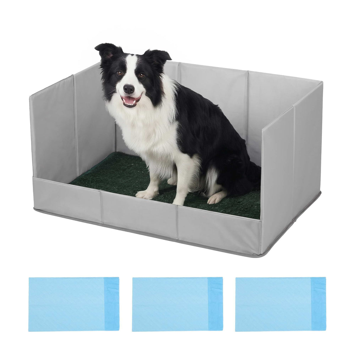 Alona.com.au Home & Garden > Artificial Plants > Artificial Grass Prime Turf Foldable Dog Grass Potty Pad High Wall Tray for Apartment Balcony RV travel L