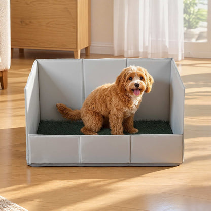 Alona.com.au Home & Garden > Artificial Plants > Artificial Grass Prime Turf Foldable Dog Grass Potty Pad High Wall Tray for Apartment Balcony RV travel