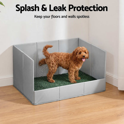 Alona.com.au Home & Garden > Artificial Plants > Artificial Grass Prime Turf Foldable Dog Grass Potty Pad High Wall Tray for Apartment Balcony RV travel