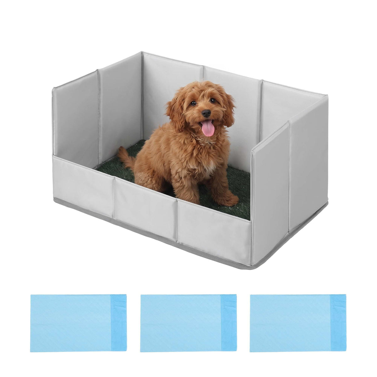 Alona.com.au Home & Garden > Artificial Plants > Artificial Grass Prime Turf Foldable Dog Grass Potty Pad High Wall Tray for Apartment Balcony RV travel