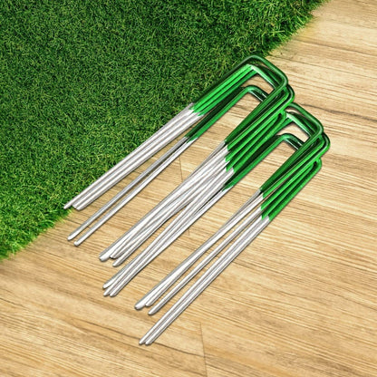 Prime Turf Artificial Grass Synthetic Pins 100pcs Turf Pegs Heavy Duty Weed Mat Stakes Landscape