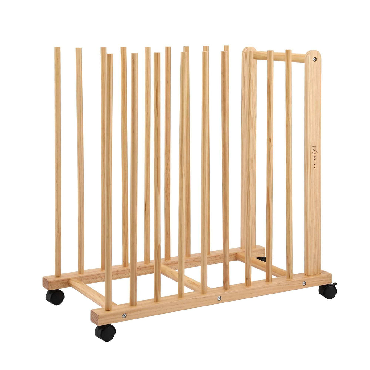 Alona.com.au Home & Garden > Hobbies > Arts & Crafts Artiss Art Drying & Storage Rack with Caster Wheels, Solid Wood Adjustable Slots Rack for Drawing Boards, Panels, Paintings, Artworks Display