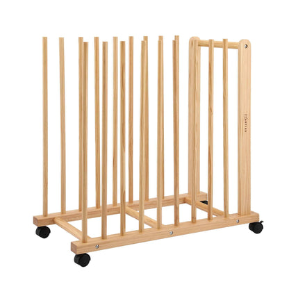 Alona.com.au Home & Garden > Hobbies > Arts & Crafts Artiss Art Drying & Storage Rack with Caster Wheels, Solid Wood Adjustable Slots Rack for Drawing Boards, Panels, Paintings, Artworks Display