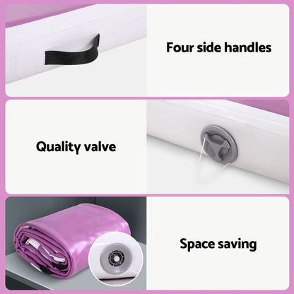 Everfit 4M Air Track Gymnastics Tumbling Exercise Cheerleading Mat Inflatable Purple