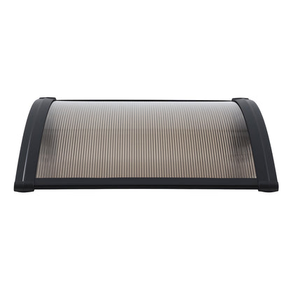 Instahut Window Awning Drainage 0.6mx0.6m Outdoor Brown