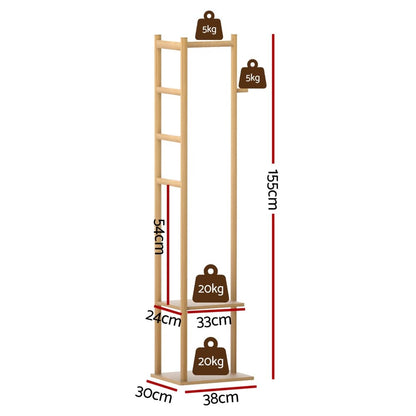 Artiss Clothes Rack Airer Coat Stand Bamboo