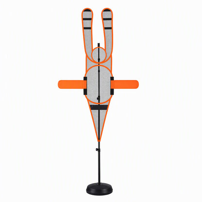 Alona.com.au Sports & Fitness > Ball Sports > Basketball & Basketball Accessories Basketball Defender Dummy 155-275cm Adjustable Shooting Passing Training Mannequin Black Orange