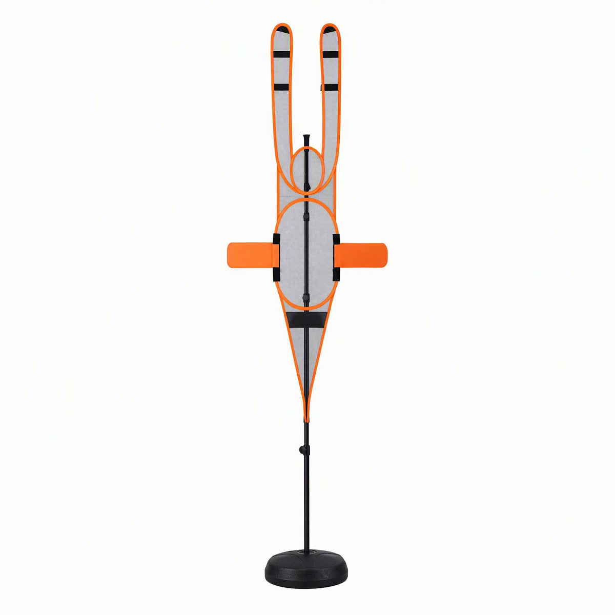 Alona.com.au Sports & Fitness > Ball Sports > Basketball & Basketball Accessories Basketball Defender Dummy 155-275cm Adjustable Shooting Passing Training Mannequin Black Orange