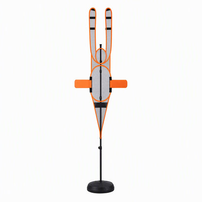 Alona.com.au Sports & Fitness > Ball Sports > Basketball & Basketball Accessories Basketball Defender Dummy 155-275cm Adjustable Shooting Passing Training Mannequin Black Orange