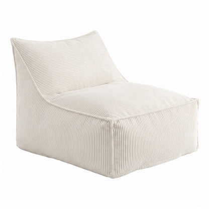 Artiss Bean Bag Chair Cover (No Filler) Soft Corduroy Stuffed Animal Storage Bean Bag Cover for Adults, Washable Lazy Sofa Cover for Living Room Bedroom, Beige