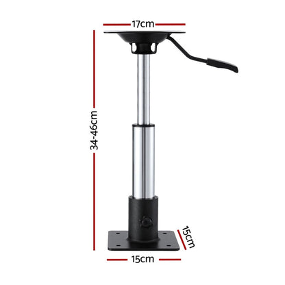 Seamanship Boat Seat Pedestal 34-46cm Adjustable Gas Lift 360 Degrees Swivel