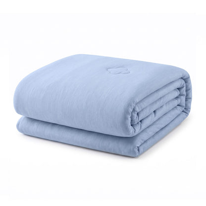 Giselle Cooling Blanket 130cm x 170cm Double Sided Summer Throw Lightweight Blue
