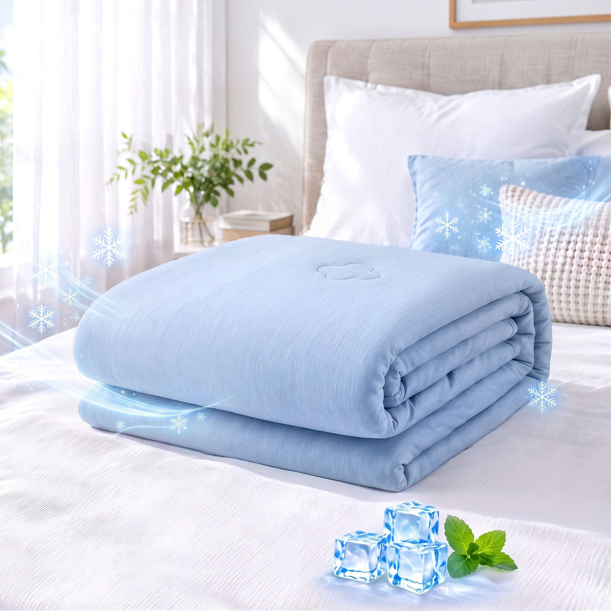 Alona.com.au Home & Garden > Bedding > Blankets & Throws Giselle Cooling Blanket 140cm x 210cm Single Summer Quilt Sleepers Double Sided