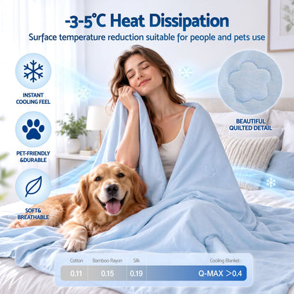 Alona.com.au Home & Garden > Bedding > Blankets & Throws Giselle Cooling Blanket 140cm x 210cm Single Summer Quilt Sleepers Double Sided