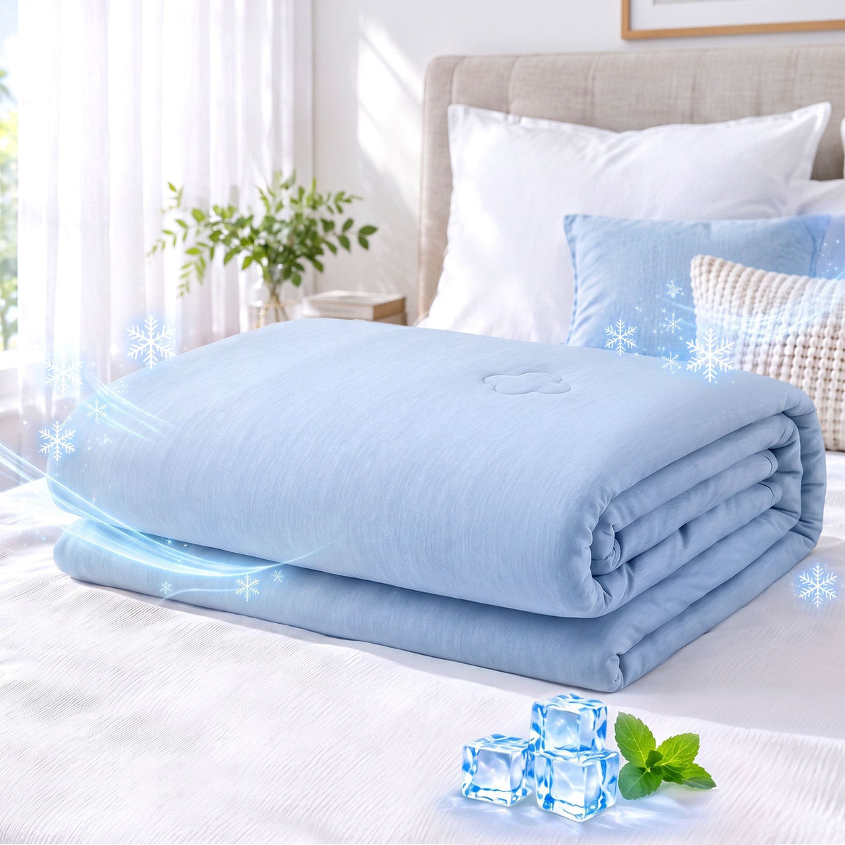 Alona.com.au Home & Garden > Bedding > Blankets & Throws Giselle Cooling Blanket 240cm x 210cm King Summer Quilt Sleepers Double Sided