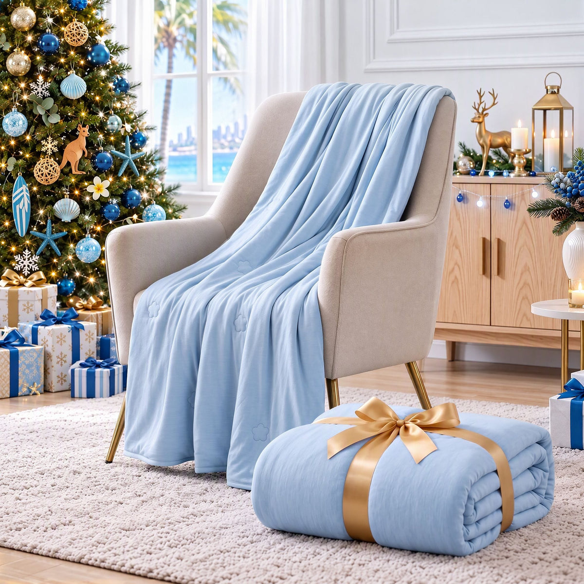 Alona.com.au Home & Garden > Bedding > Blankets & Throws Giselle Cooling Blanket 240cm x 210cm King Summer Quilt Sleepers Double Sided