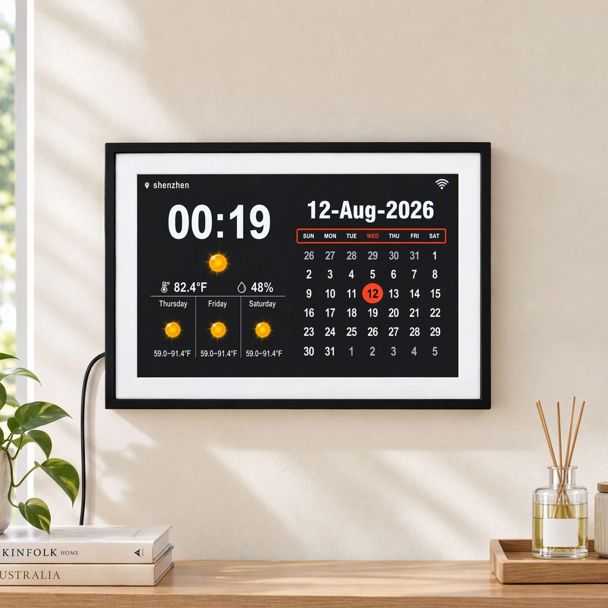 Alona.com.au Home & Garden > Home Office Accessories > Calendars, Organisers & Planners Artiss 10" Smart Digital Clock Calendar HD IPS Touchscreen Weather Photo Frame