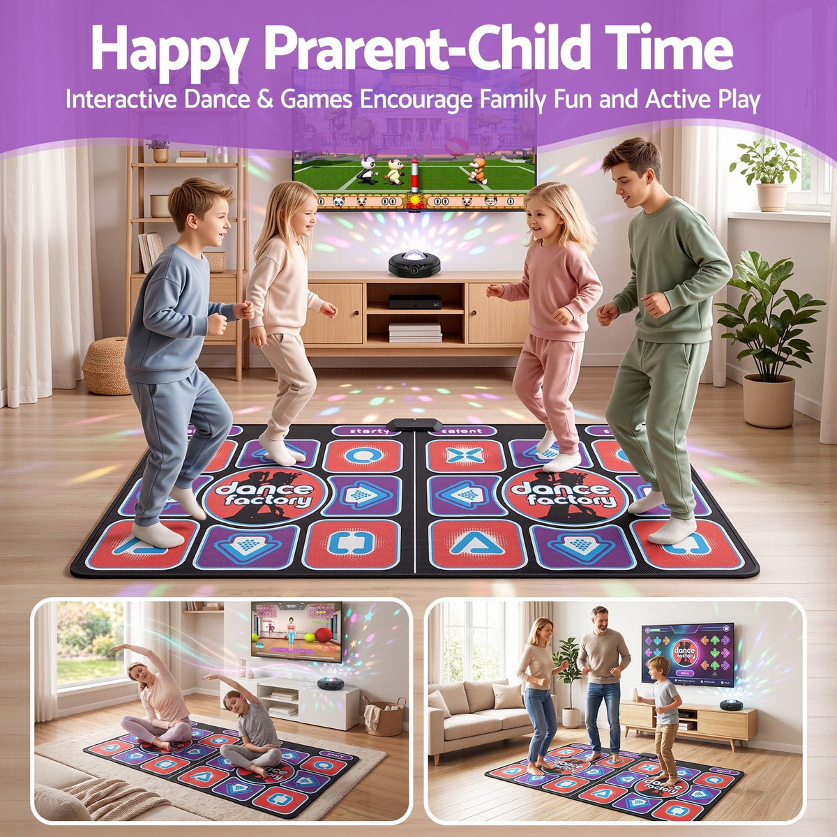 Keezi HDMI Dance Mat 2 Player for Kids & Adults with AR Camera Electronic Dance Pad