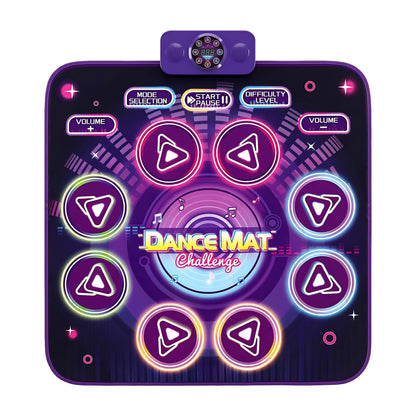 Keezi Dance Mat Toy for Kids Age 3-12 Electronic Dance Pad with Bluetooth 4 Game Modes Purple
