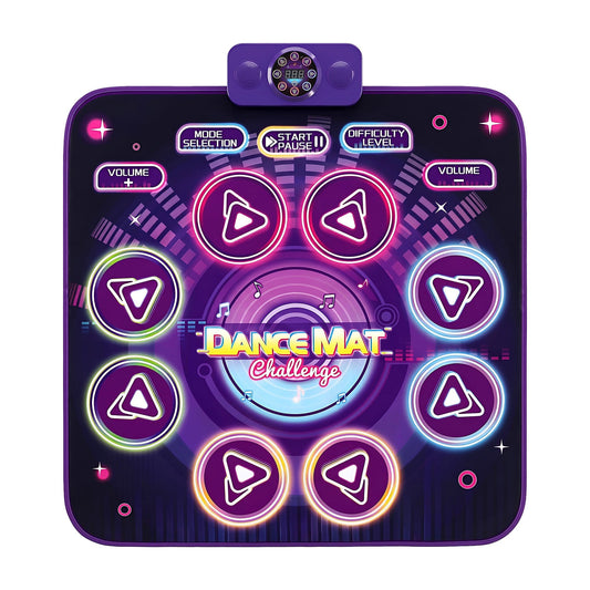 Alona.com.au Baby & Kids > Baby & Kid's Toys > Musical Toys Keezi Dance Mat Toy for Kids Age 3-12 Electronic Dance Pad with Bluetooth 4 Game Modes Purple
