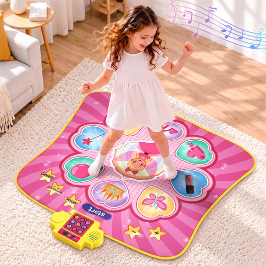 Alona.com.au Baby & Kids > Baby & Kid's Toys > Musical Toys Keezi Dance Mat for Kids Age 3-12 Electronic Dance Game Pad Toy with 3 Game Modes, Pink