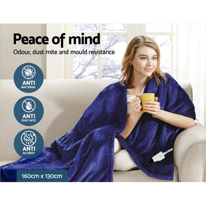 Giselle Bedding Electric Throw Blanket - Navy
