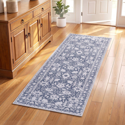 Artiss 60 x 180 cm Runner Rugs for Hallway Bedroom Pad-Free Dense Dot Backing Stops Slipping & Robot Vacuum Friendly, Vintage Carpet for Reading Nook Dining Area, 100% Polyester Washable