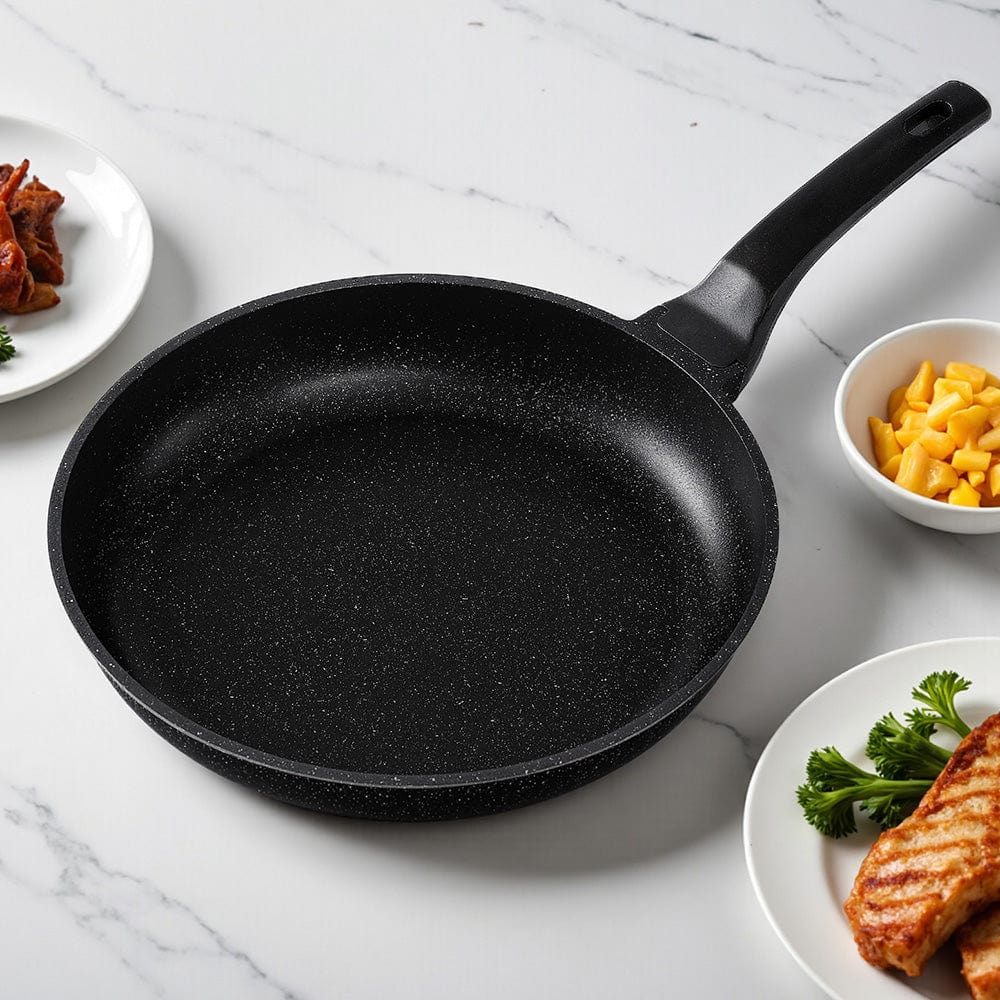 5-Star Chef Non Stick Frying Pan Cast Aluminium Steak Skillet BBQ Cookware 30cm