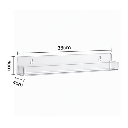 Artiss 6-Pack Acrylic Wall Shelves, Clear Floating Display Shelf with Detachable Panels & Front Lip