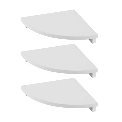 Alona.com.au Furniture > Living Room > Bookcases & Shelves Artiss 3pc Corner Floating Wall Shelf Wall Mounted Display Rack Round Edge White