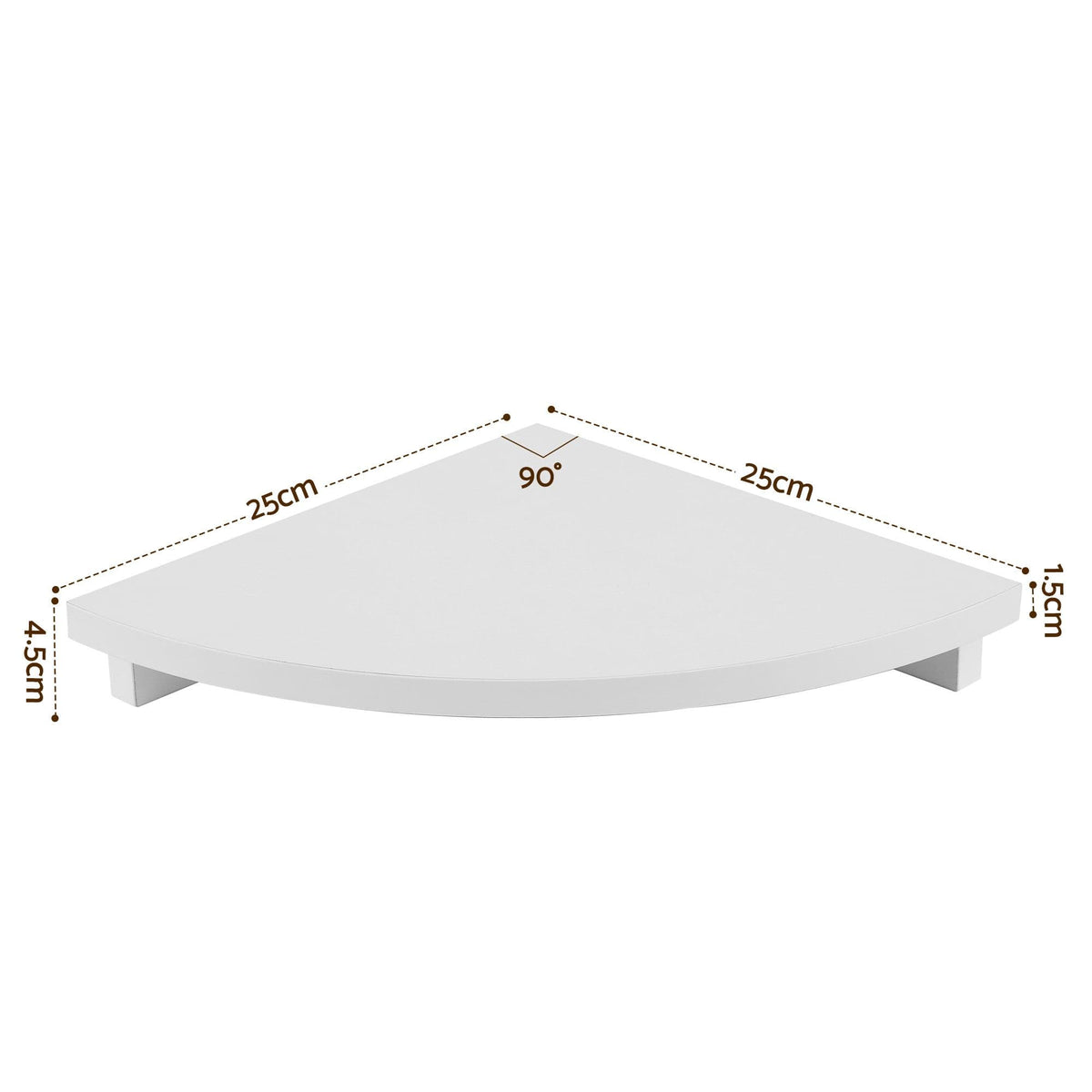 Alona.com.au Furniture > Living Room > Bookcases & Shelves Artiss 4pc Corner Floating Wall Shelf Wall Mounted Display Rack Round Edge White