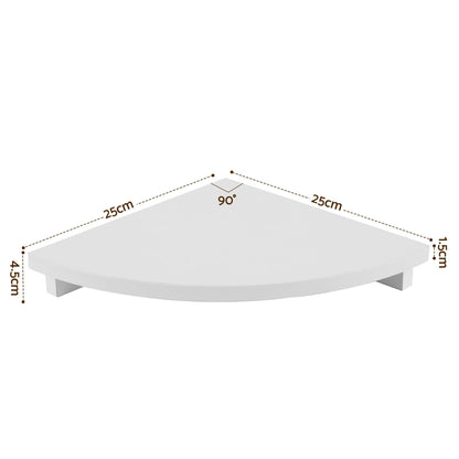 Alona.com.au Furniture > Living Room > Bookcases & Shelves Artiss 4pc Corner Floating Wall Shelf Wall Mounted Display Rack Round Edge White