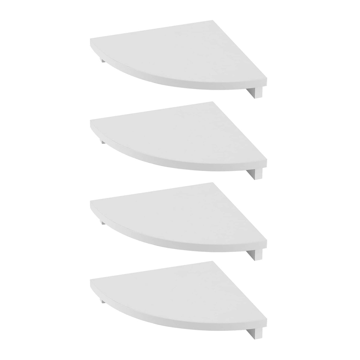 Alona.com.au Furniture > Living Room > Bookcases & Shelves Artiss 4pc Corner Floating Wall Shelf Wall Mounted Display Rack Round Edge White