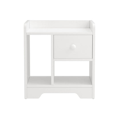 Artiss Bedside Table Drawer Nightstand Side End Table Storage Open Shelf White