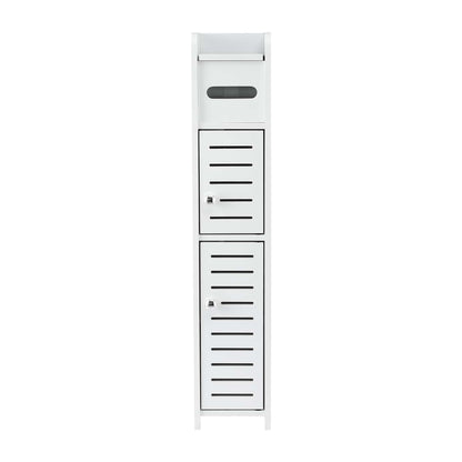 Artiss Bathroom Storage Cabinet 3-Tier Slim Toilet Paper Holder Organizer White