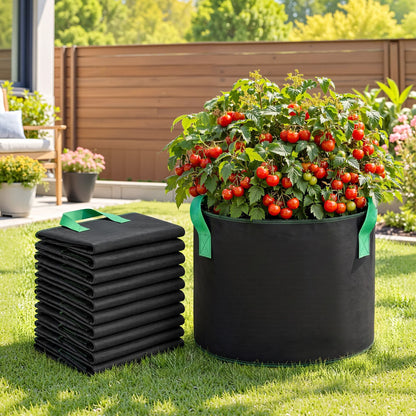 Alona.com.au Home & Garden > Garden Beds > Garden Beds & Planters Green Fingers 15 Gallon Grow Bags 300gsm thick Aeration Fabric Pots 10 Pack