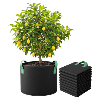 Alona.com.au Home & Garden > Garden Beds > Garden Beds & Planters Green Fingers 20 Gallon Grow Bags 300gsm thick Aeration Fabric Pots 10 Pack