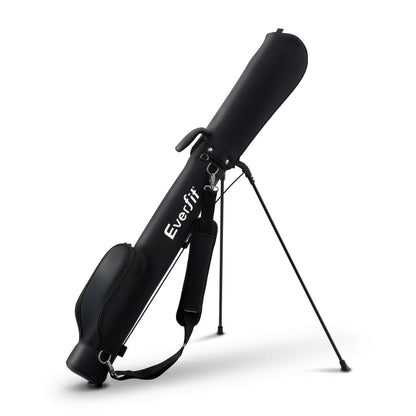 Everfit Golf Stand Bag Lightweight Sunday Pitch And Putt Bag Black