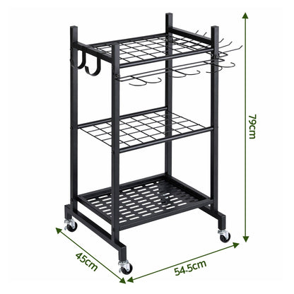 Gardeon Garden Tool Organizer with Wheels Heavy Duty Garage Yard Storage Cart