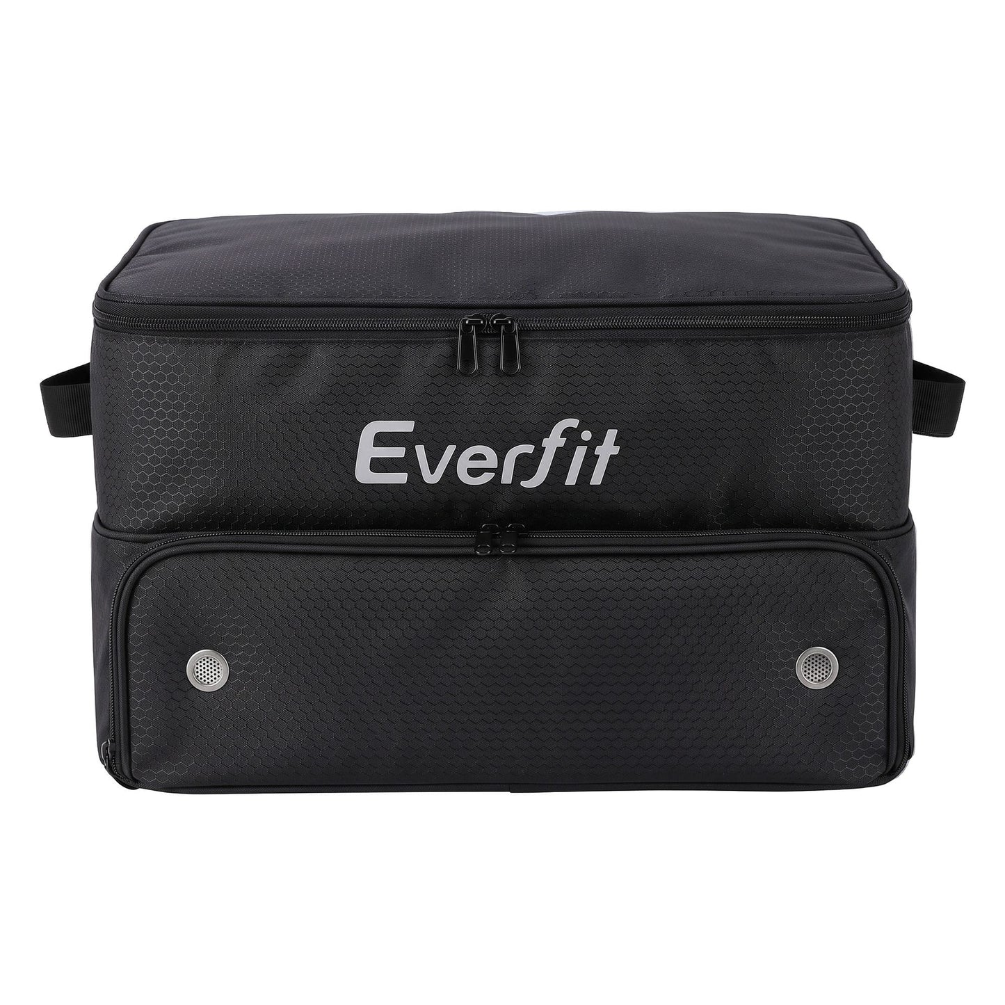 Everfit Golf Trunk Organizer for Car, 2-Tier Golf Storage Bag with Ventilated Shoe Compartment Black