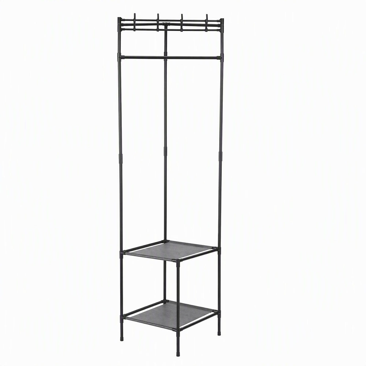 Alona.com.au Furniture > Living Room > Coat Racks Artiss Coat Rack 181cm Freestanding Corner Hall Tree Garment Organiser Storage Shelf 8 Hooks Black