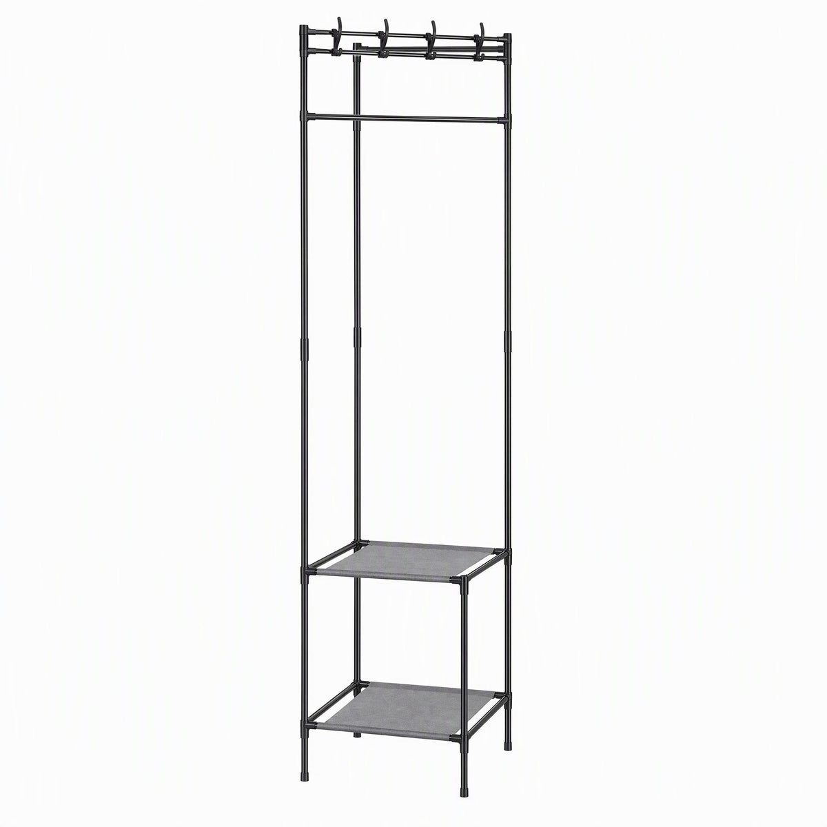 Alona.com.au Furniture > Living Room > Coat Racks Artiss Coat Rack 181cm Freestanding Corner Hall Tree Garment Organiser Storage Shelf 8 Hooks Black