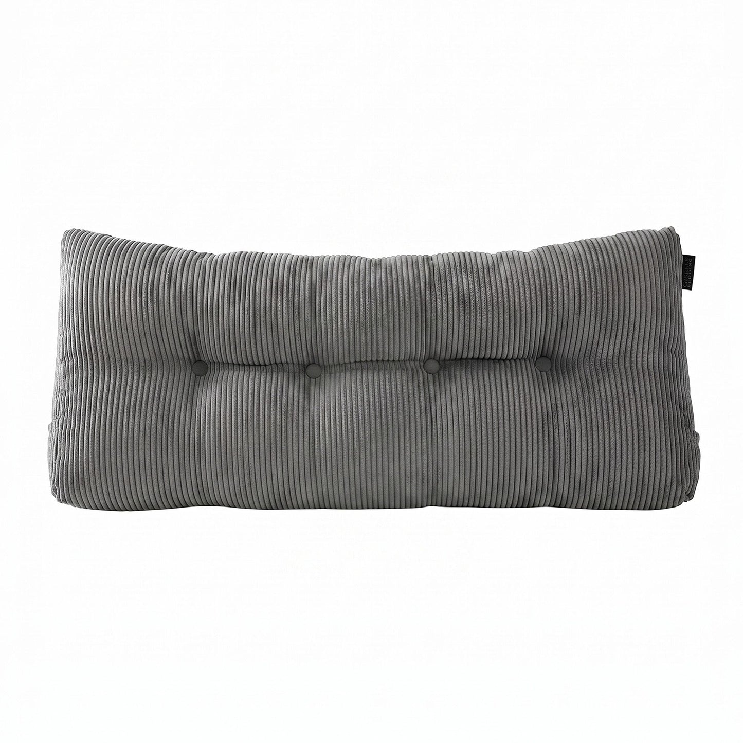Giselle Headboard Pillow for Sitting in Bed, Upgraded Shredded Foam Reading Wedge Cushion for Lumbar Support, 320g Corduroy Backrest with Side Pockets for Dorm Daybed, Double
