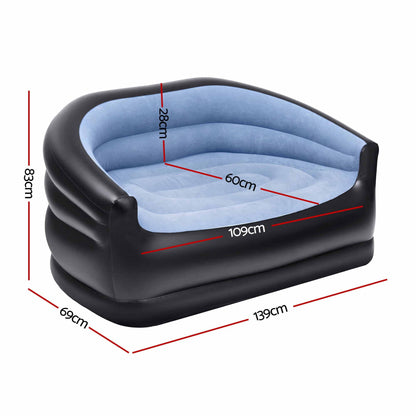 Alona.com.au Furniture > Sofas > Sofas & Sofa Beds Gardeon Outdoor Air Sofa Inflatable Couch Two-Seater Lounge Chair with Pump Blow Up Couches for Camping