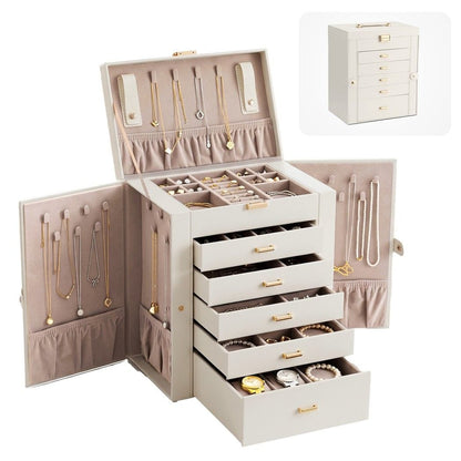 Embellir Jewellery Box 6 Layer Organiser Large Display Case Storage