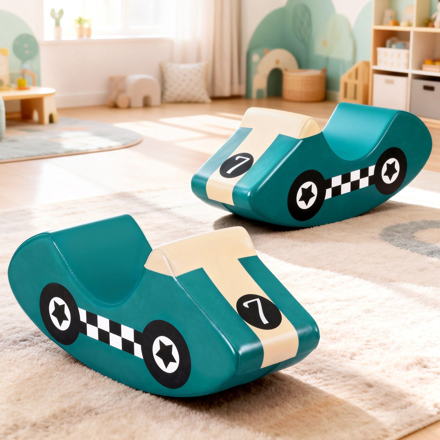 Keezi Kids Climbing Blocks Foam Toddler Playset Soft Indoor Climbing Toy Rocker