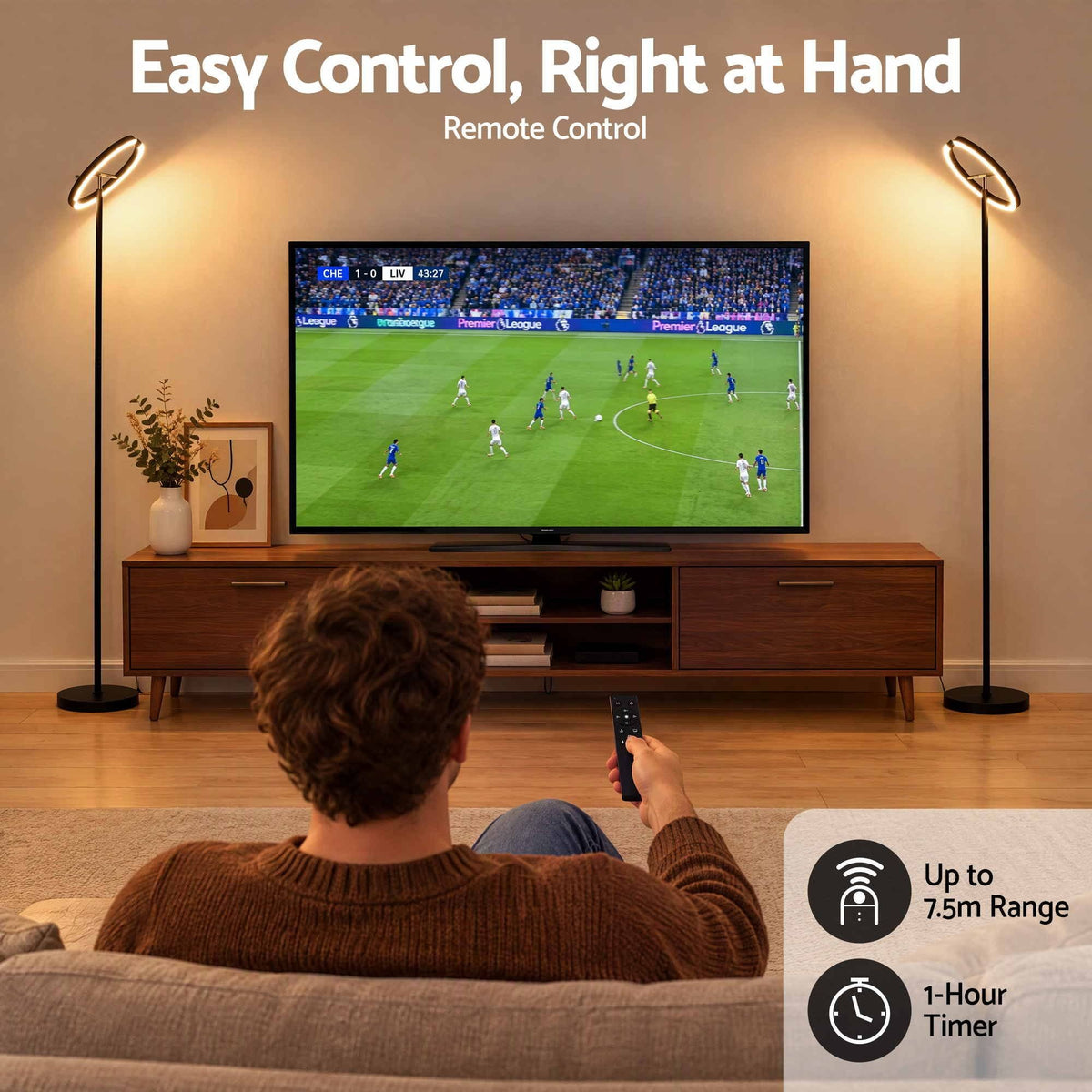 Alona.com.au Home & Garden > Lighting > Floor Lamps Artiss LED Floor Lamp with Dual Rotating Heads, Dimmable Light and Remote Control Black 20W