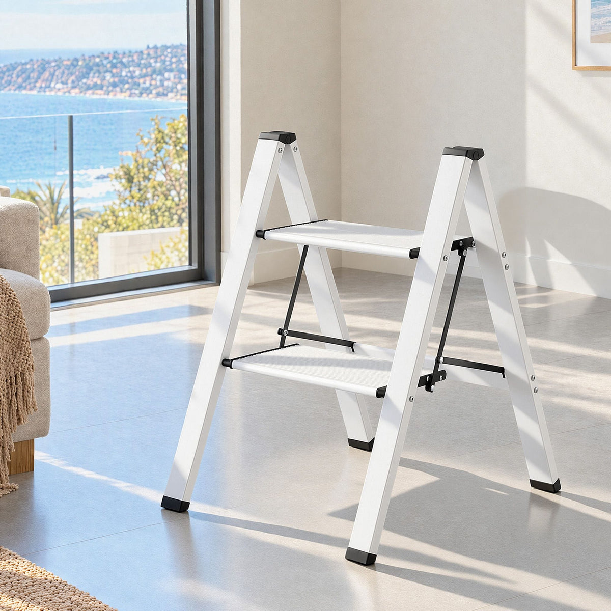 Alona.com.au Tools > Industrial Tools > Ladders & Scaffolding Giantz 2 Step Ladder Multi-Purpose Folding Aluminium Light Weight Platform