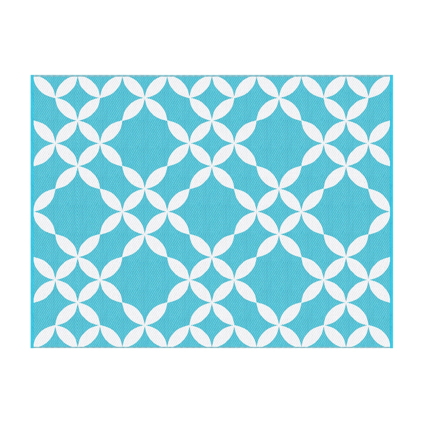 Gardeon Outdoor Rugs 274x366cm Large Carpet Reversible Area Mat PP Dual-Sided Patio Rug Light Blue